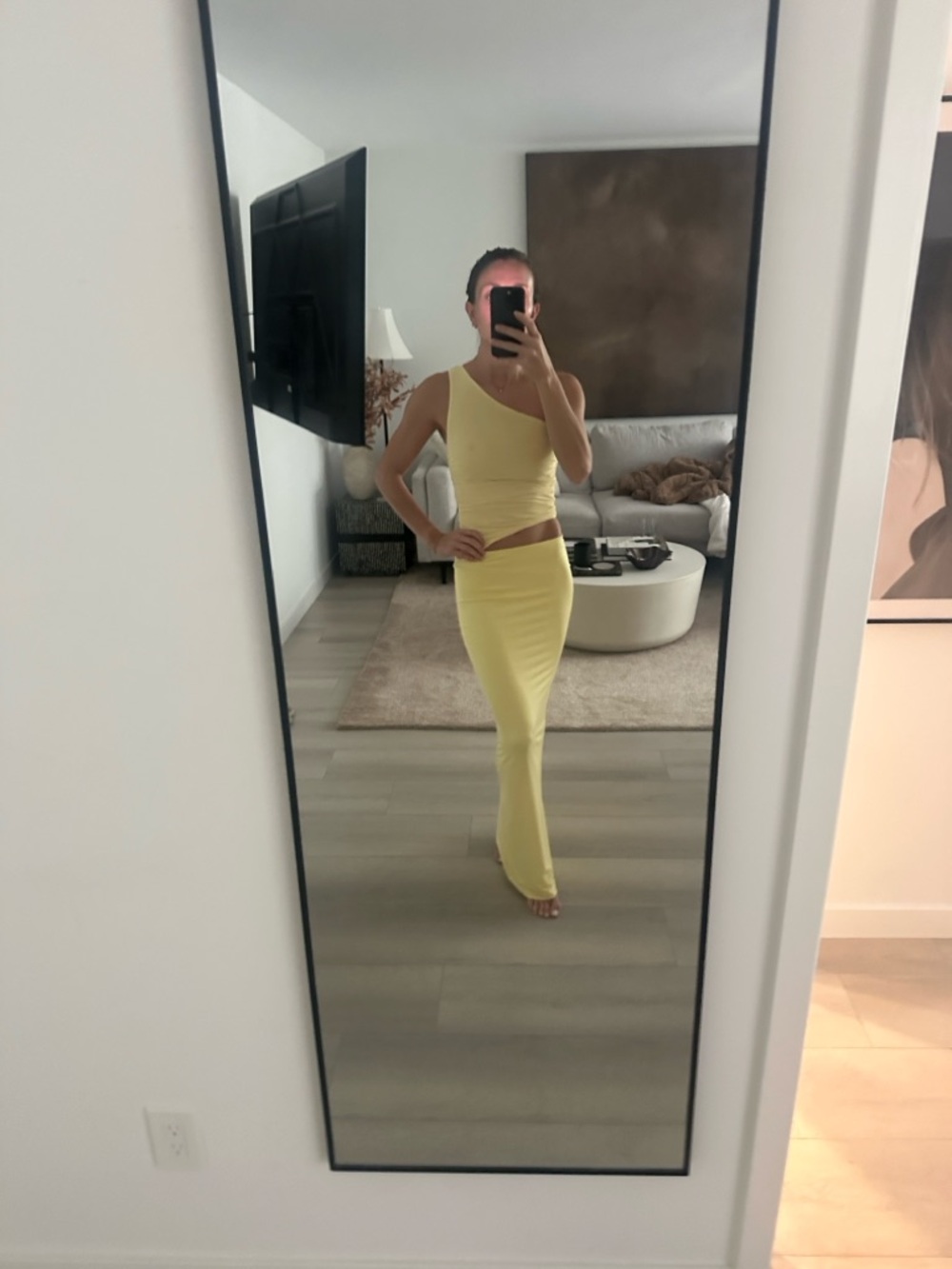Peppermayo Seranella one shoulder Yellow Dress - never worn